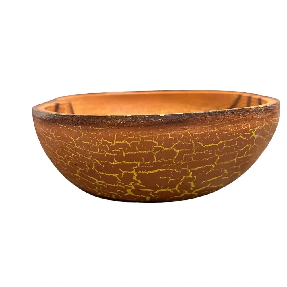 Wooden Pumpkin Bowl - Candy Dish